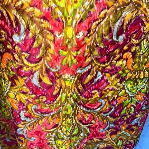 Beverly Vogue Womens Maxi Skirt Orange Size Medium M Vintage Quilted Made In USA - Picture 12 of 12